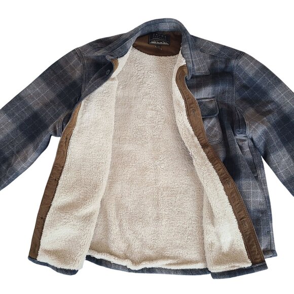 Jachs New York XXL Mens Plaid Sherpa Lined Flannel Jacket Big & Tall 2XL - Picture 2 of 13